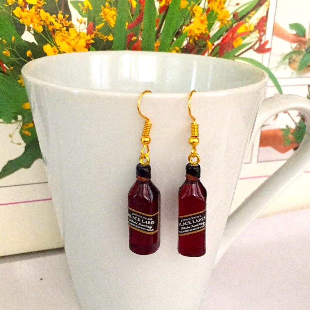 🍏50% OFF/3+... Johnnie Walker Black Label Bottles Earrings